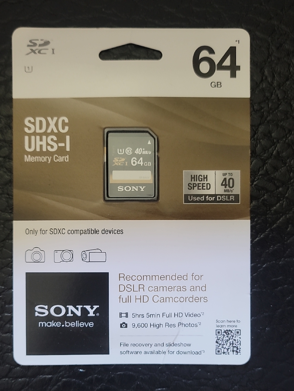 Sony 64GB SDXC UHS-I Class 10 Digital Mirror Camera SD Memory Card SF64UY/TQ1